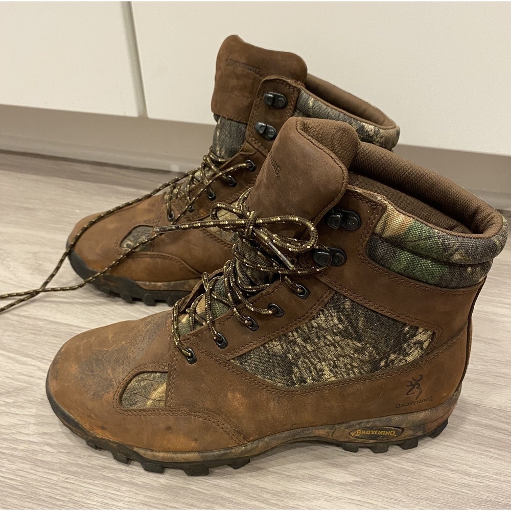 BROWNING Insulated Waterproof Hunting Boots Sz 10.5M GORE-TEX CAMO *Worn Once*‎
